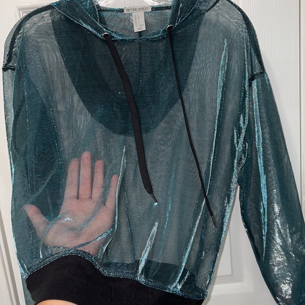 Sheer aqua jacket - Picture 2 of 5